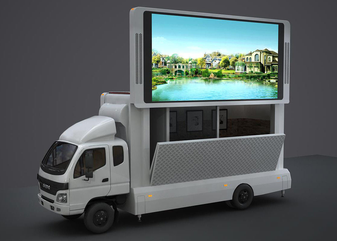Cina Kecerahan Tinggi Luar Ruangan P6 LED Truck Tampilan Layar Iklan Mobile 2 Tahun Garansi pabrik
