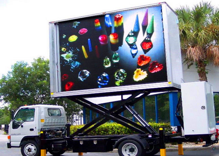 Cina Trailer Mobile Dipasang Layar LED Mobil Iklan Video LED Display 8mm Pixel Pitch pabrik