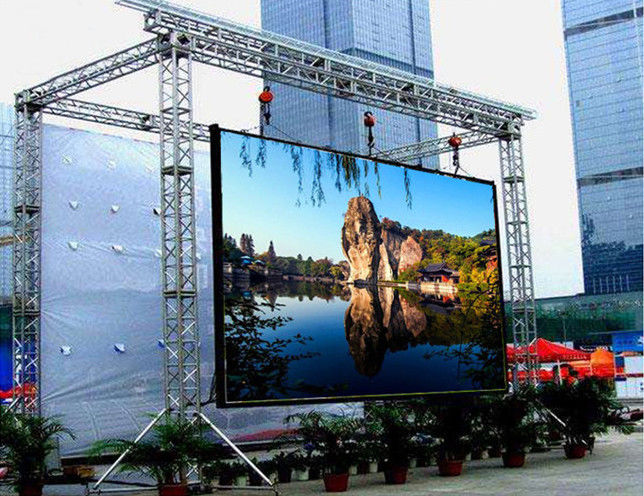 Cina Epistar Chip Rental Luar LED Display 5.95mm Pixel Pitch SMD1921 100000 Jam Rentang Hidup pabrik